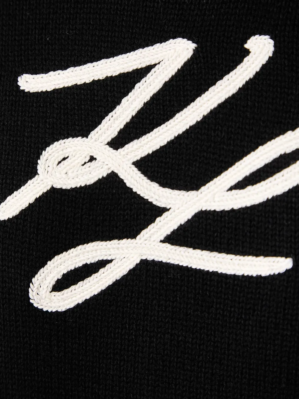 Karl Lagerfeld Mini-jurk met col en geborduurd logo Zwart