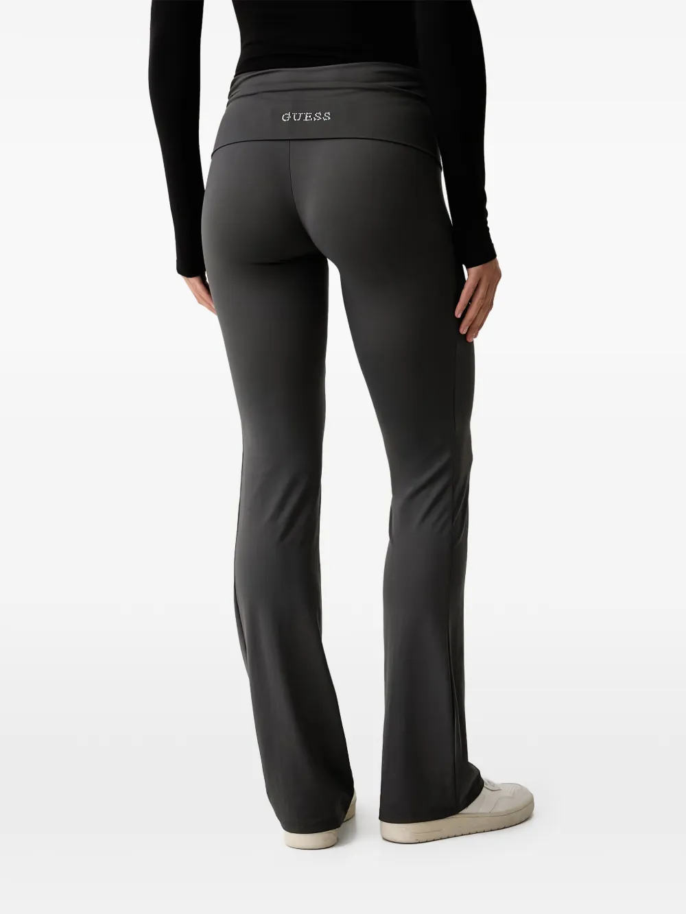 GUESS USA Lotus flared legging met straslogo Grijs