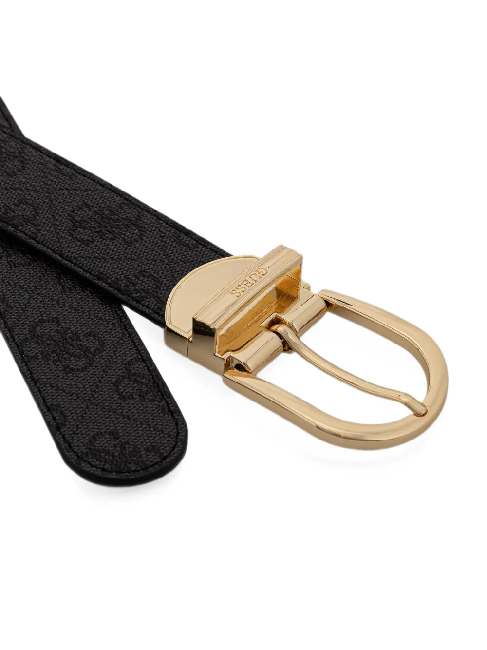GUESS USA Yvonne logo-print reversible belt Zwart