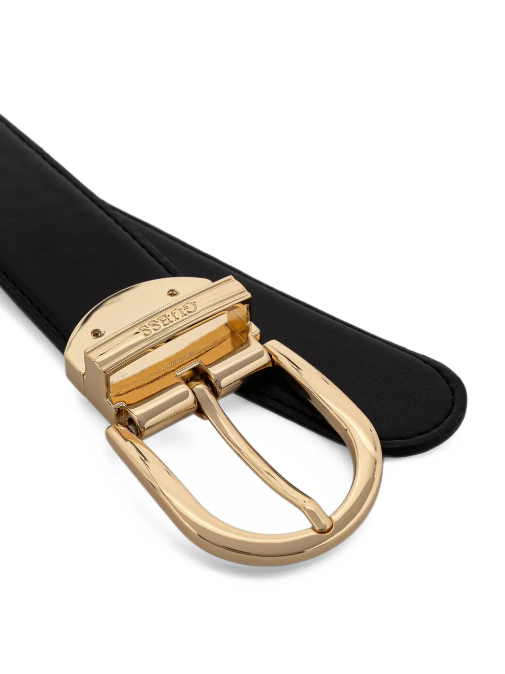 GUESS USA Yvonne logo-print reversible belt Zwart