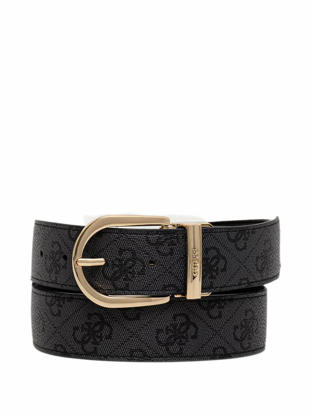 GUESS USA Yvonne logo-print reversible belt Zwart