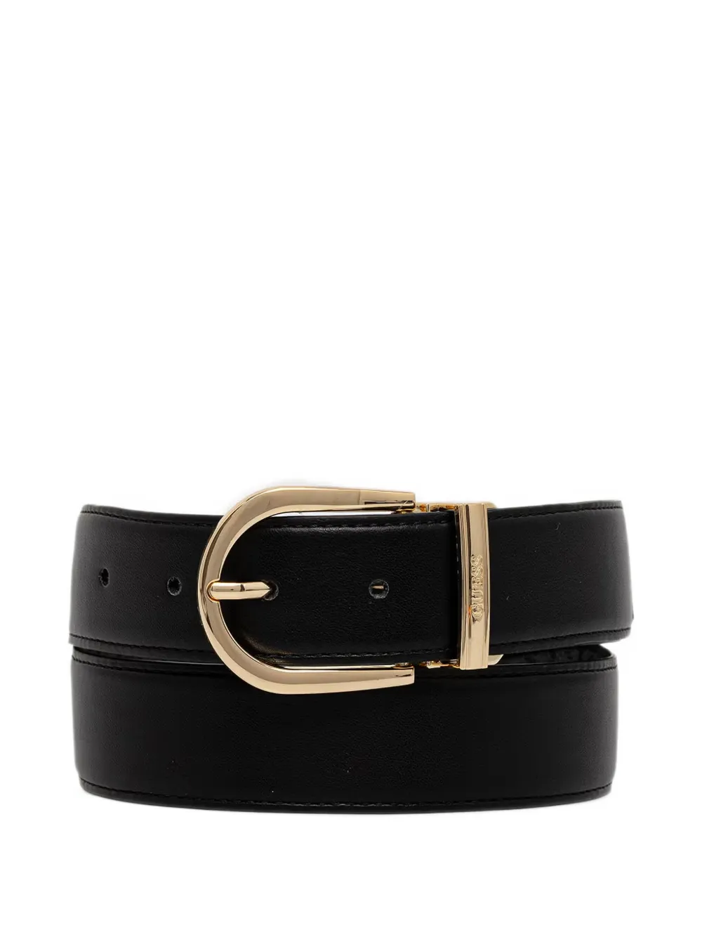 GUESS USA Yvonne logo-print reversible belt Zwart