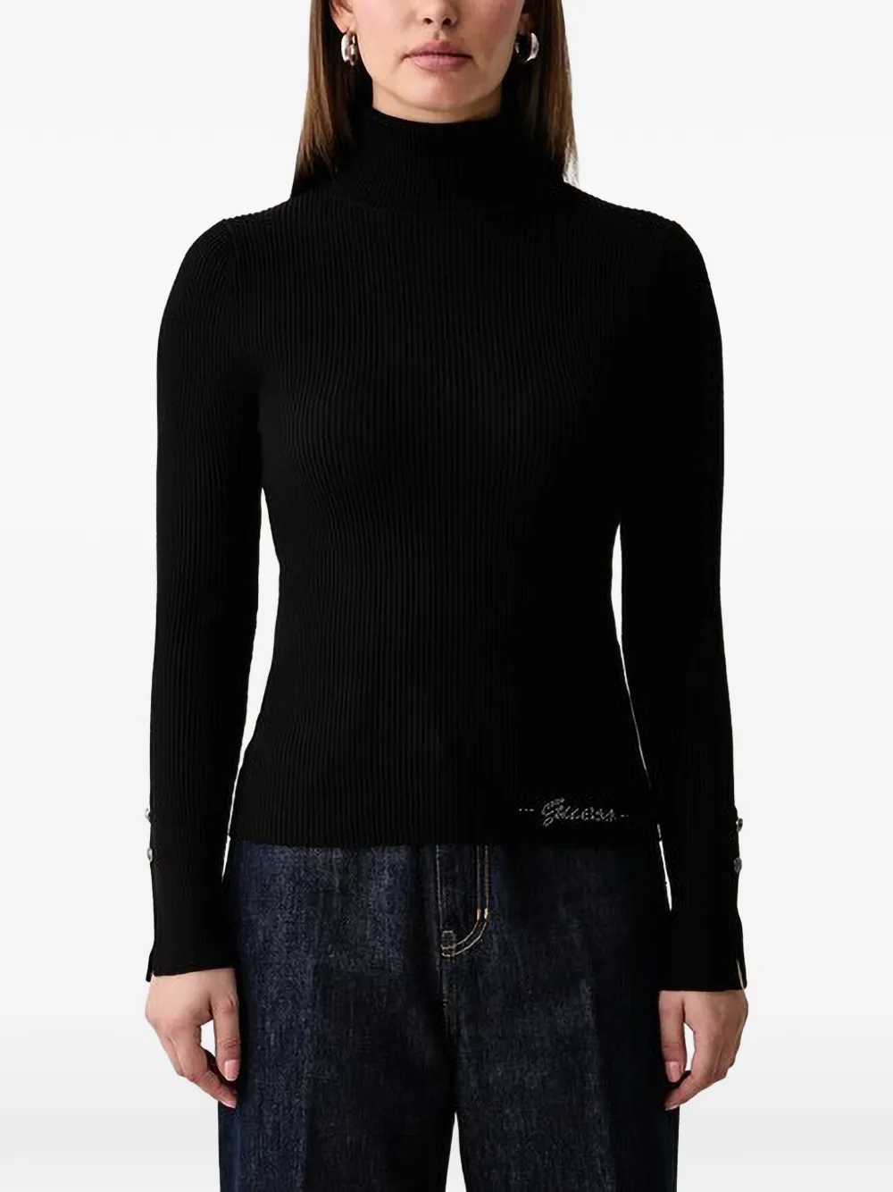 GUESS USA Ribgebreide coltrui Zwart
