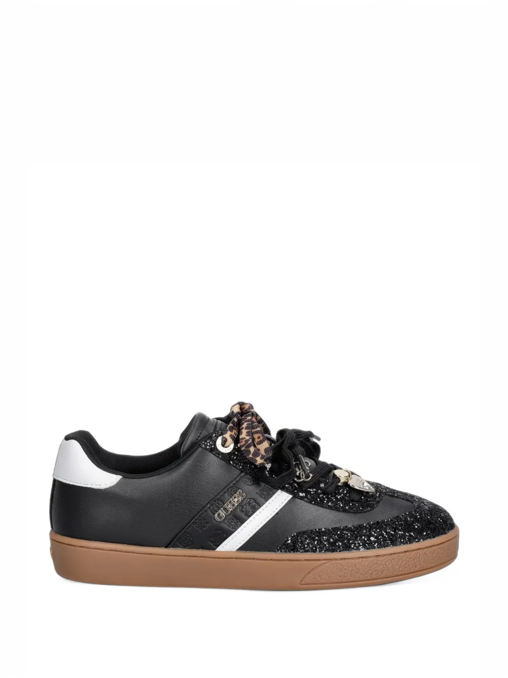 GUESS USA Naoki glitter-embellished sneakers - Schwarz