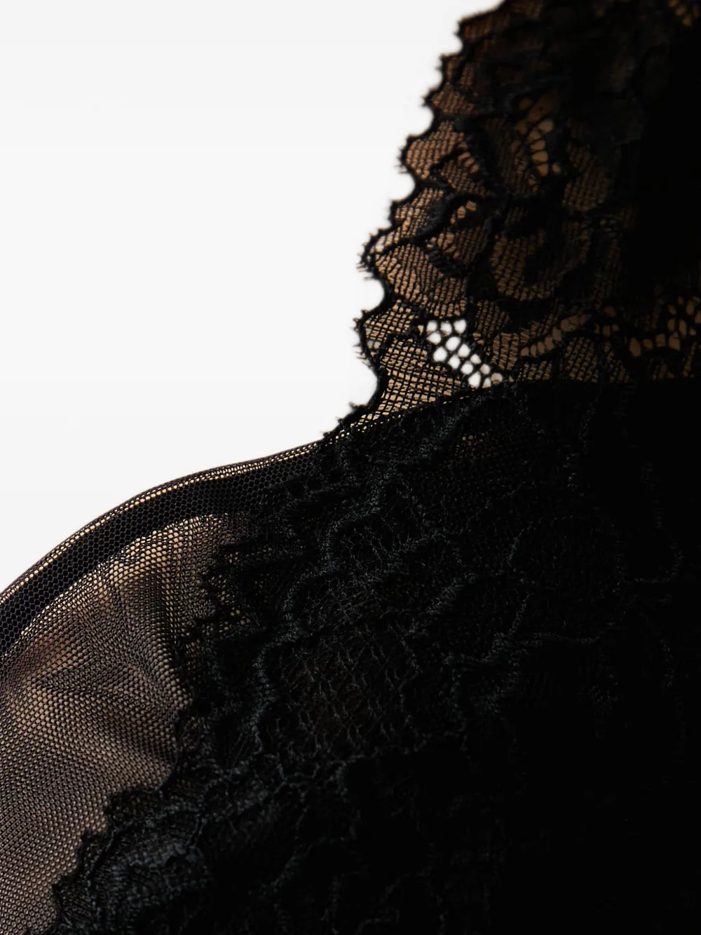 GUESS USA Jennifer mesh bh met kanten afwerking Zwart