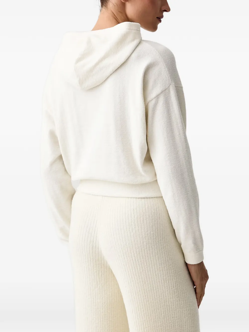 GUESS USA Aria hoodie met geborduurd logo en verlaagde schouders Beige