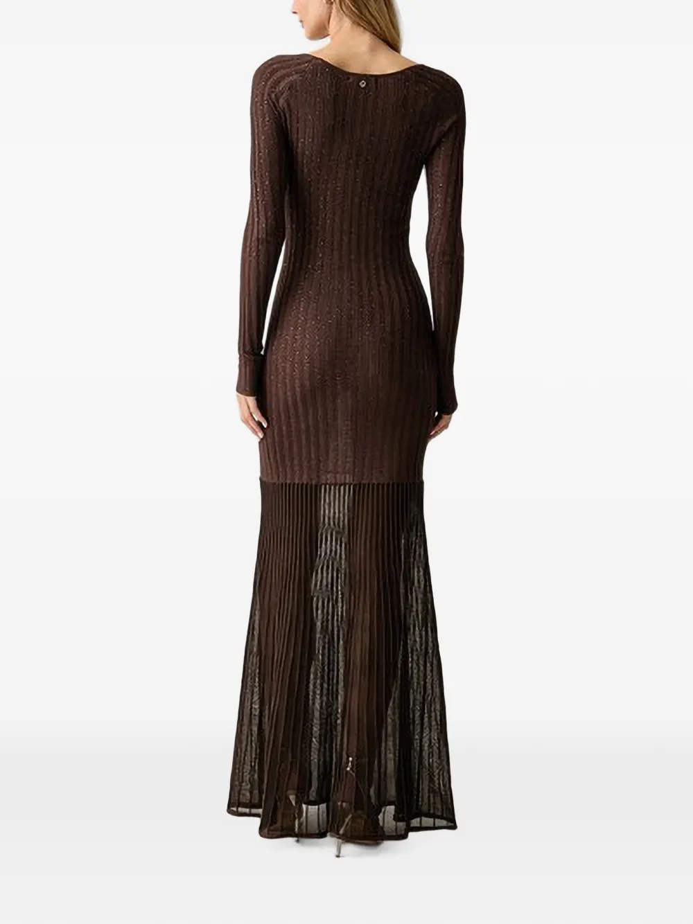GUESS USA Perilla maxi-jurk met geplooide rok verfraaid met stras Bruin