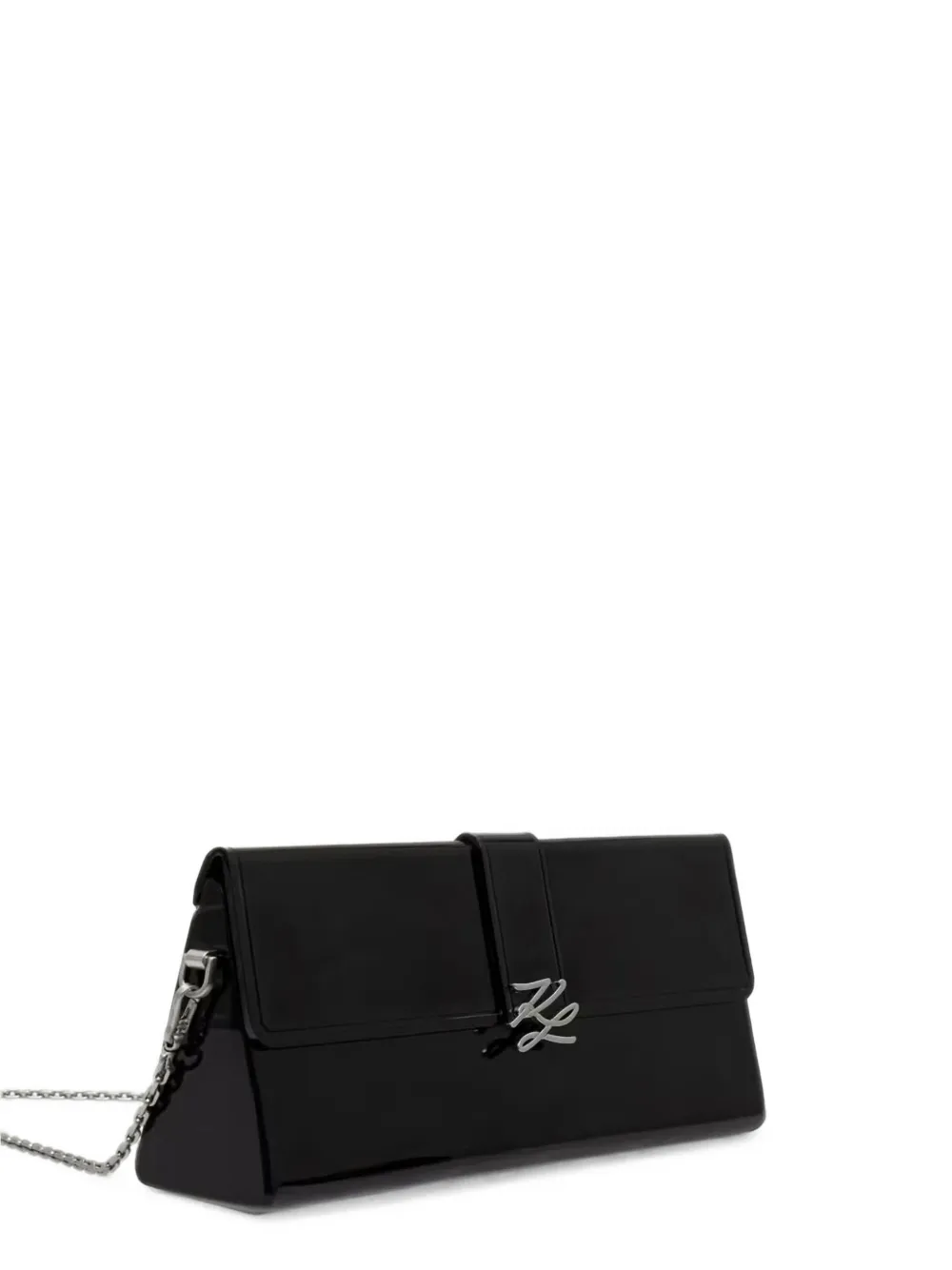 Karl Lagerfeld logo-plaque clutch bag Zwart
