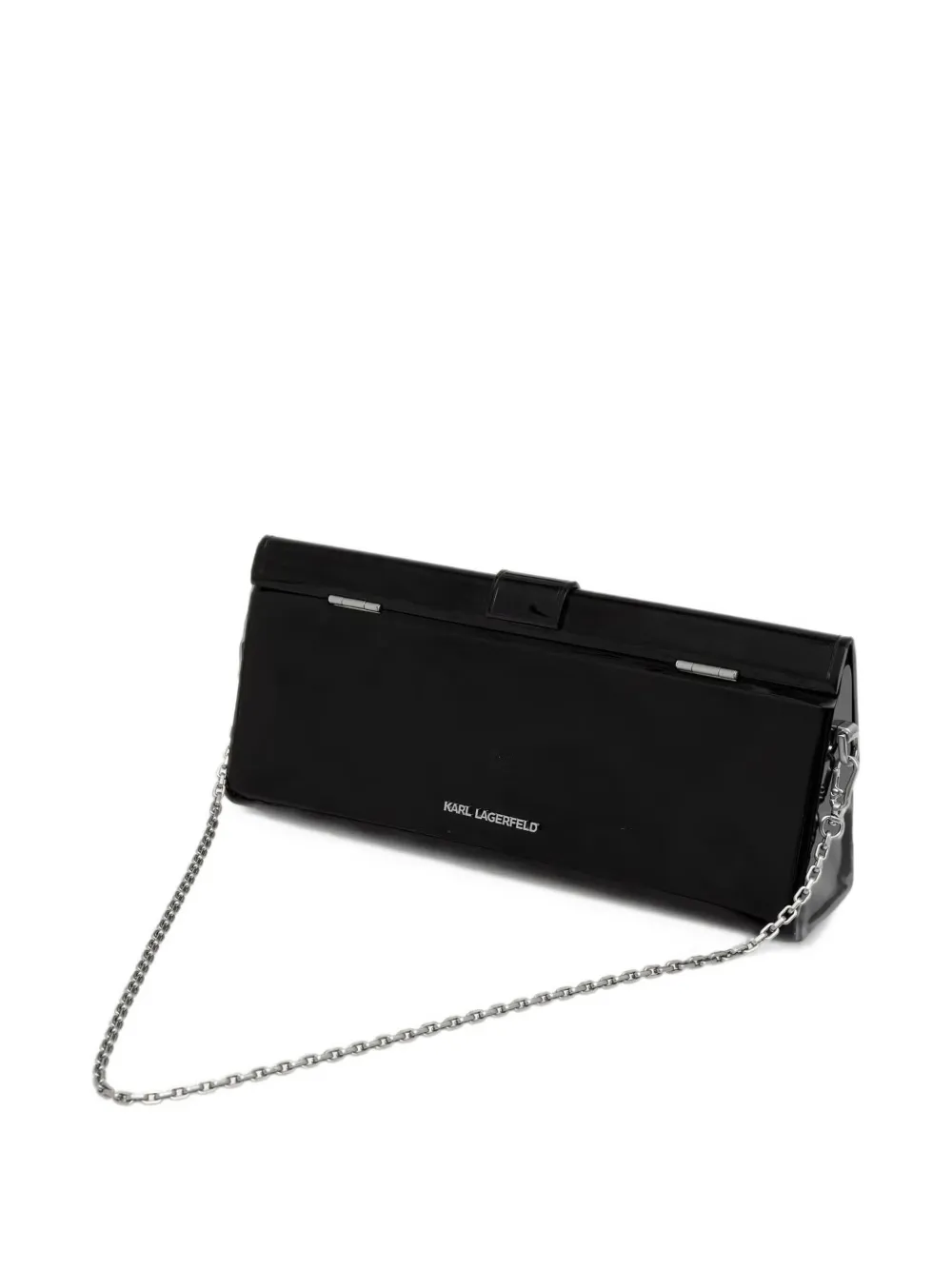 Karl Lagerfeld logo-plaque clutch bag Zwart