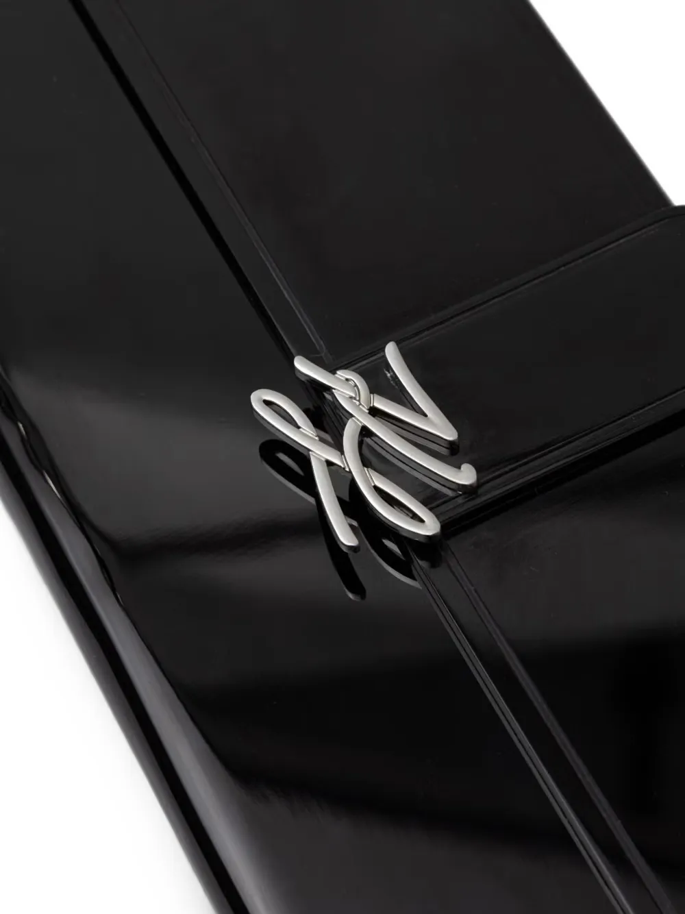 Karl Lagerfeld logo-plaque clutch bag Zwart