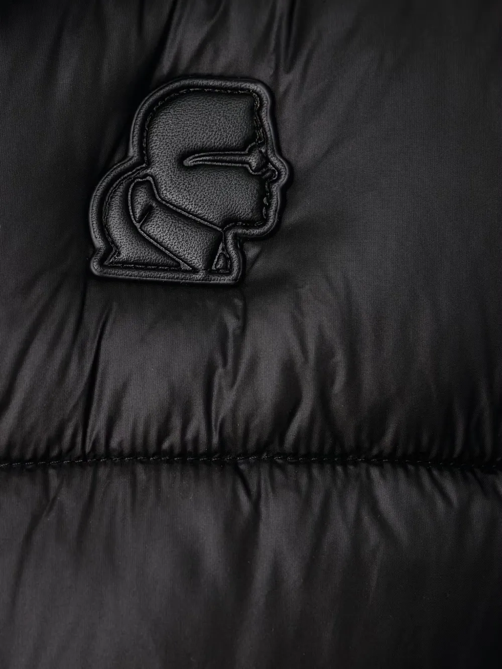 Karl Lagerfeld logo-patch quilted gilet Zwart
