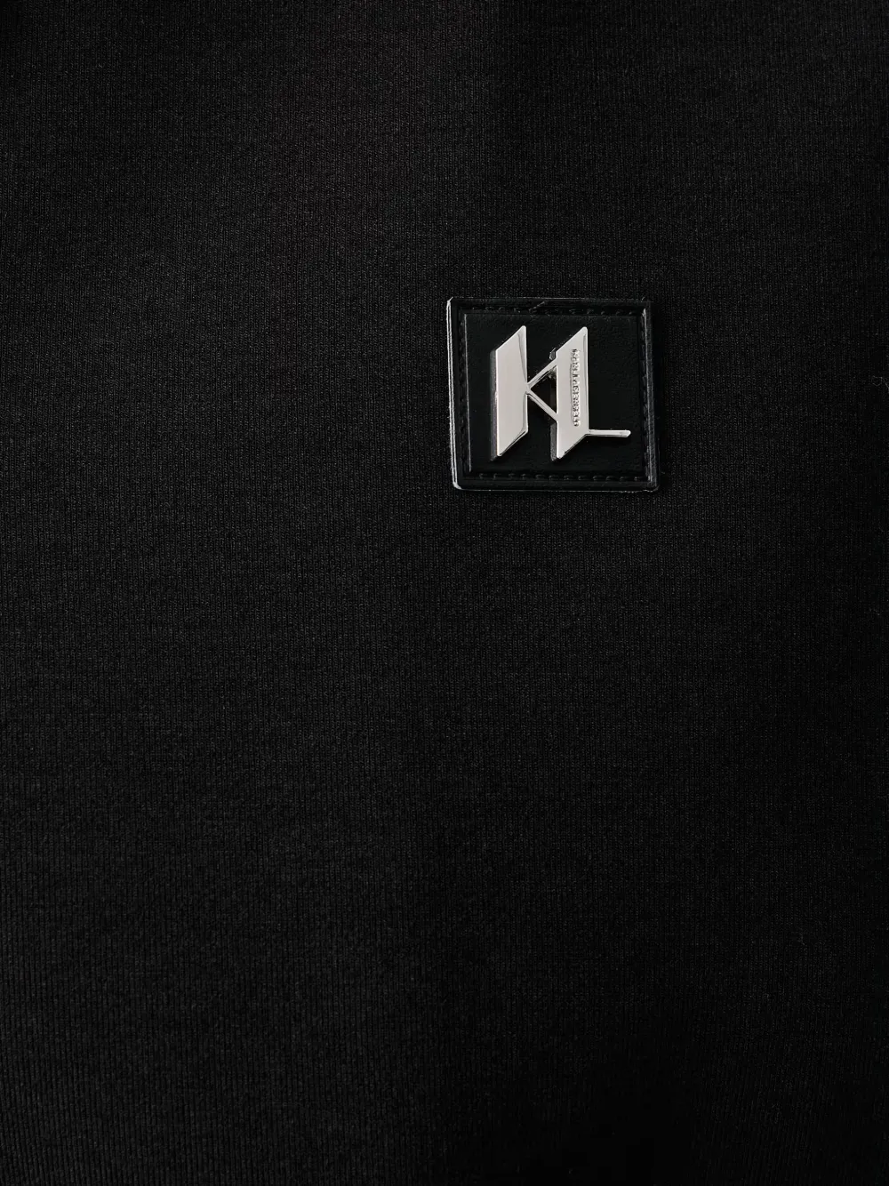 Karl Lagerfeld Trui met logo-plakkaat en rits Zwart