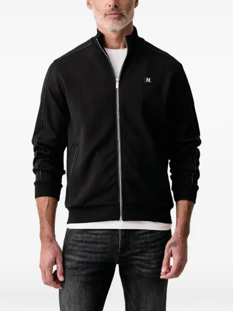 Karl Lagerfeld logo-plaque zip-up sweater