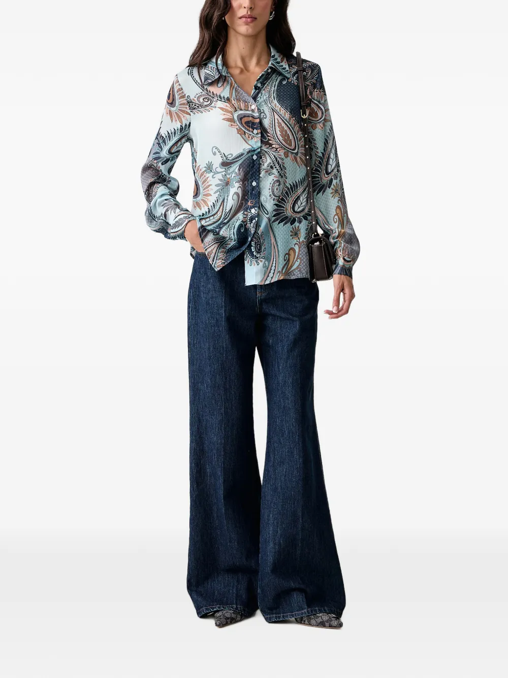GUESS USA Overhemd met paisley-print Blauw