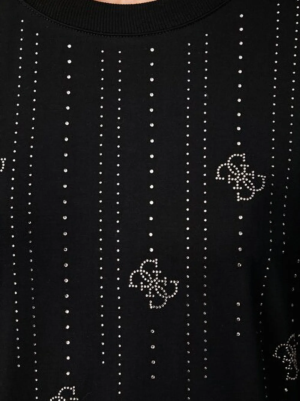 GUESS USA T-shirt verfraaid met stras Zwart