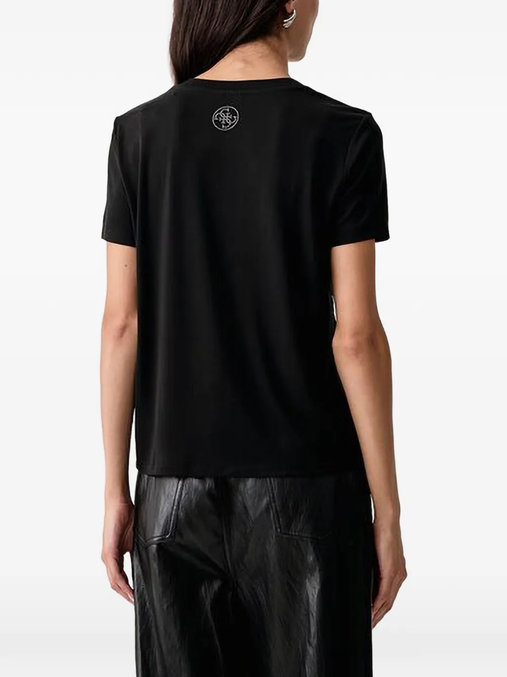 GUESS USA T-shirt verfraaid met stras Zwart
