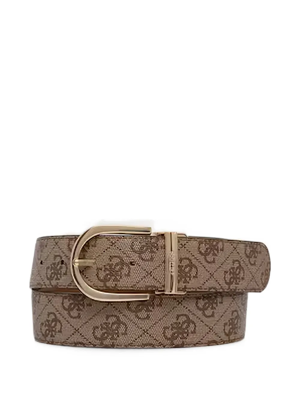 GUESS USA Yvonne omkeerbare riem met monogram-print Bruin