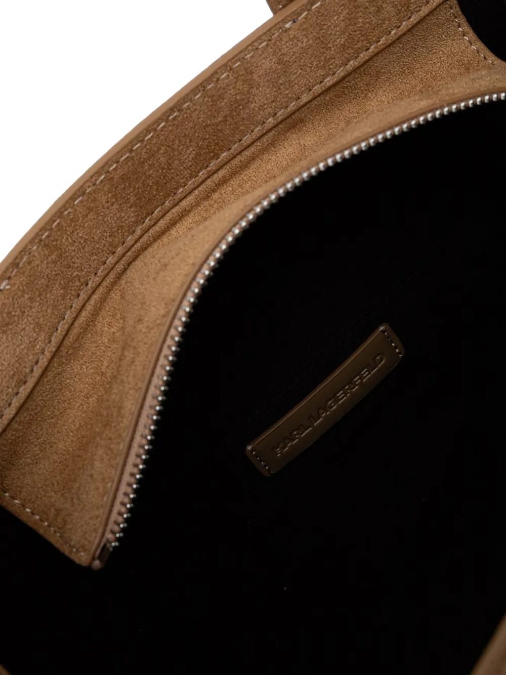 Karl Lagerfeld Rue St-Guillaume shopper met geborduurd logo Beige