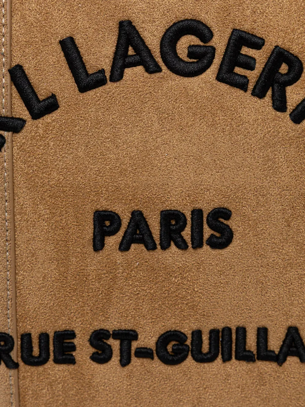 Karl Lagerfeld Rue St-Guillaume shopper met geborduurd logo Beige