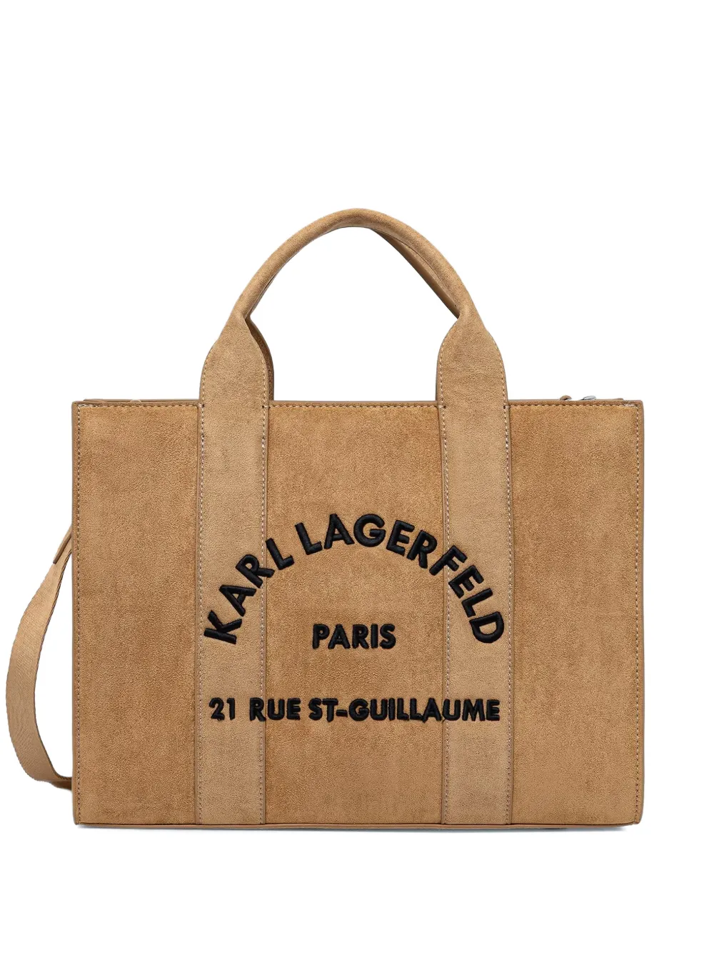 Karl Lagerfeld Rue St-Guillaume logo-embroidered tote bag - Toni neutri