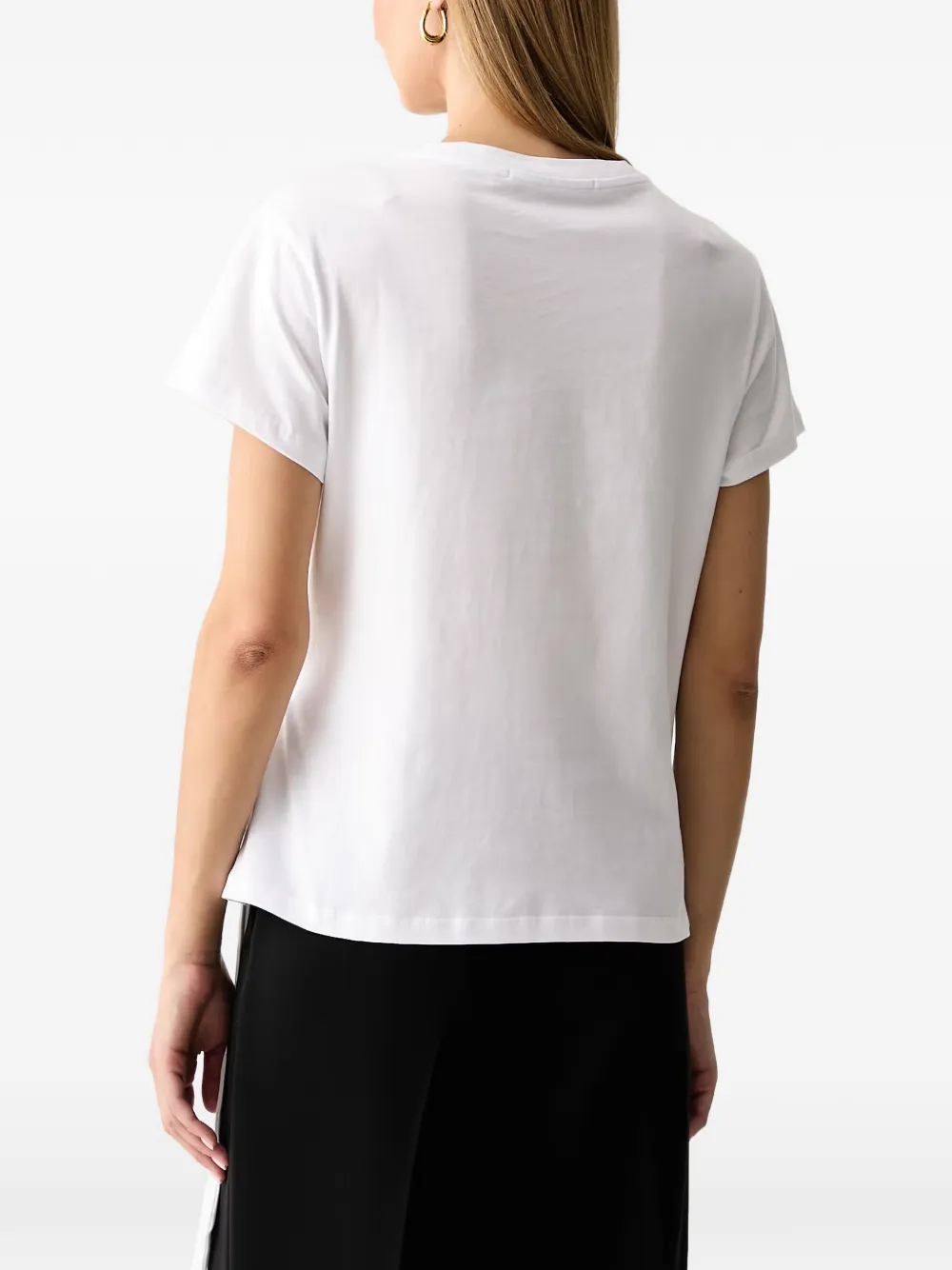 Karl Lagerfeld Blouse met gestrikte hals Wit