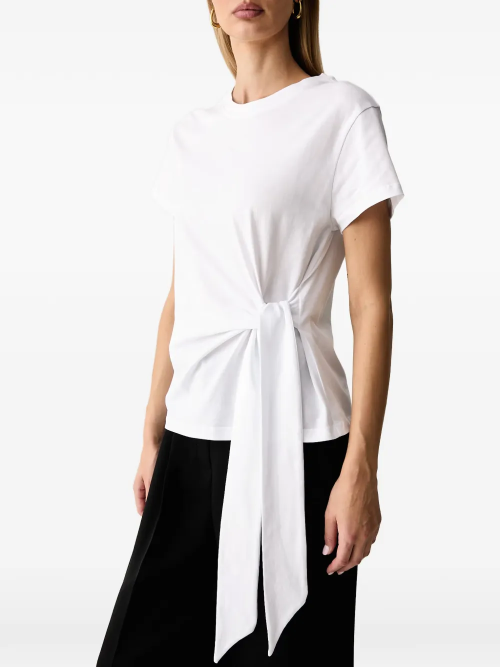 Karl Lagerfeld Blouse met gestrikte hals Wit
