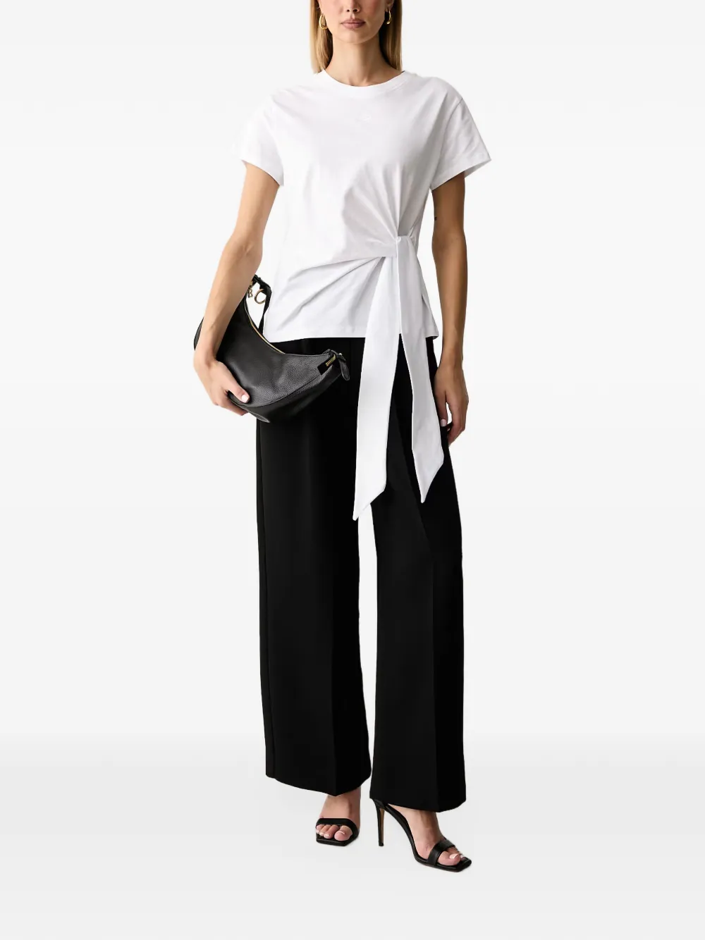 Karl Lagerfeld Blouse met gestrikte hals Wit
