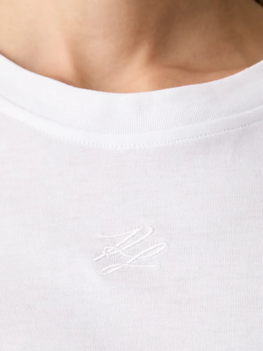 Karl Lagerfeld Blouse met gestrikte hals Wit