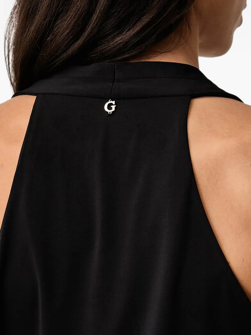 GUESS USA Gesmockte top met wikkel-design Zwart