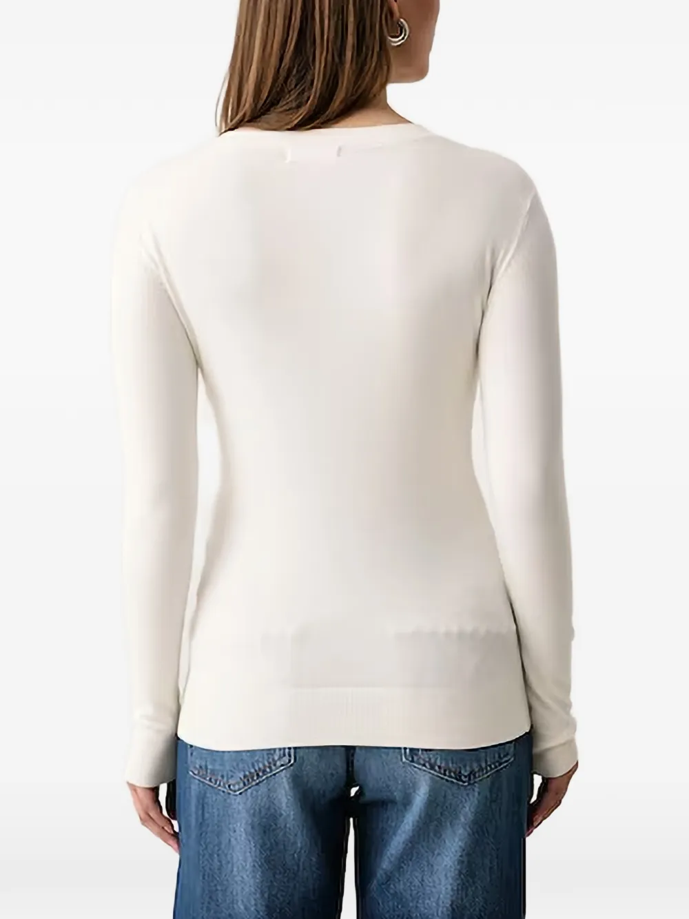GUESS USA Trui met logo verfraaid met imitatieparels Beige