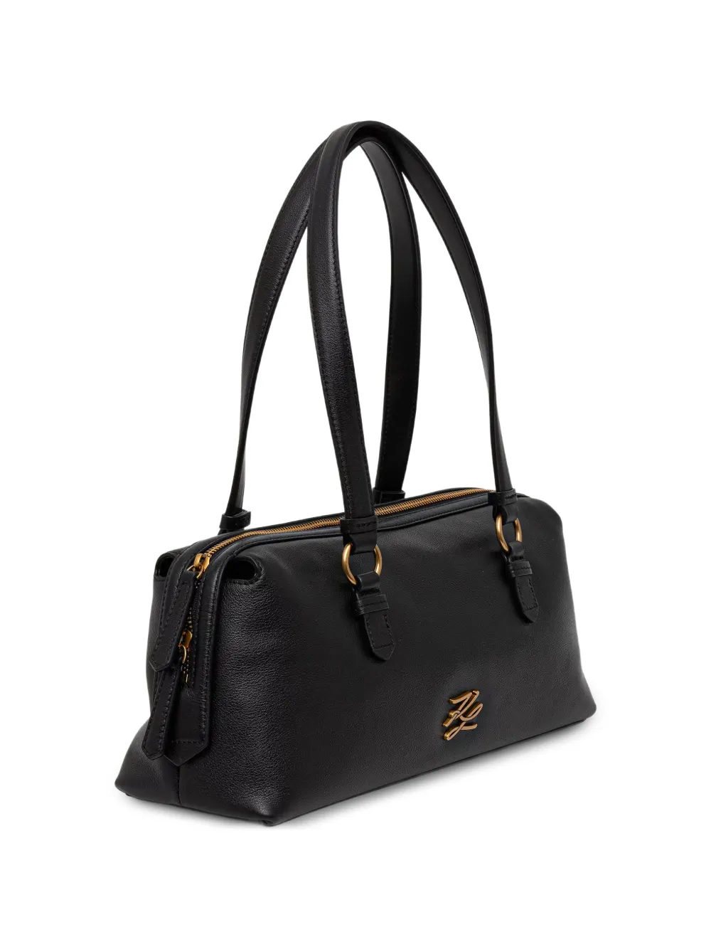 Karl Lagerfeld Schoudertas met monogramplakkaat Zwart