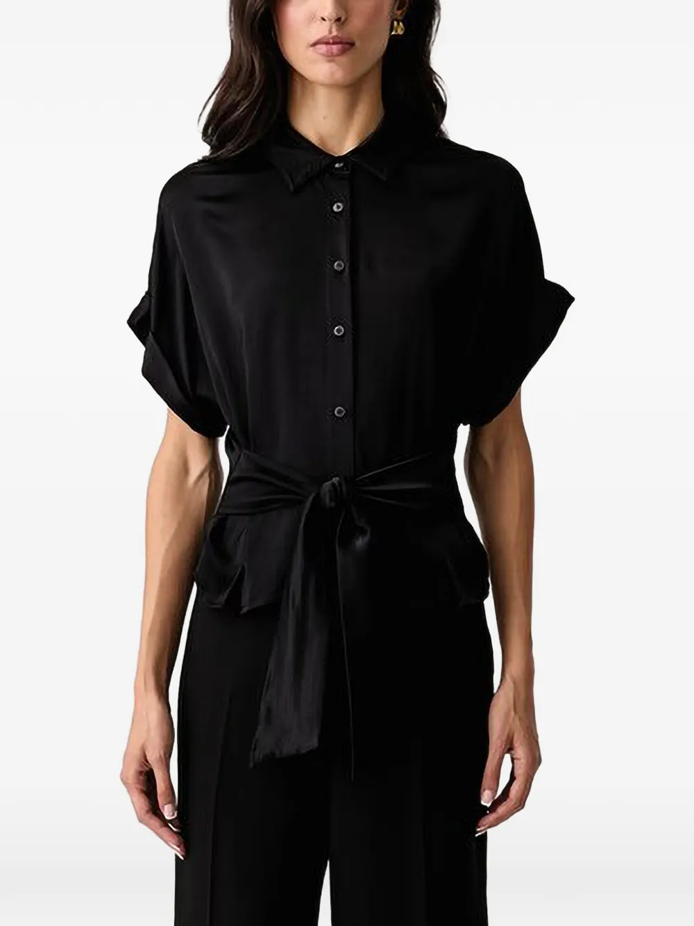 GUESS USA belted short-sleeve shirt