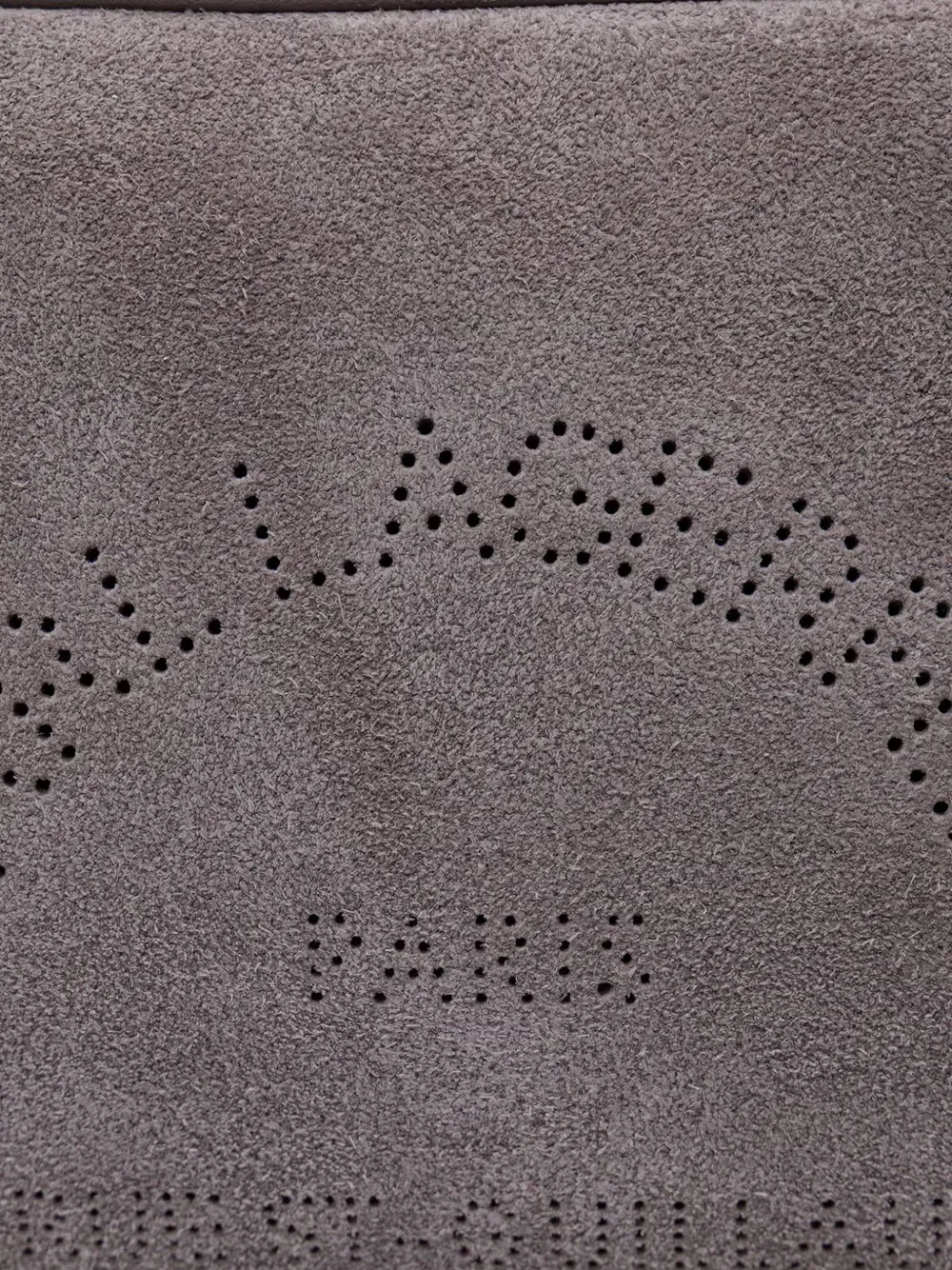 Karl Lagerfeld Suède schoudertas met geperforeerd logo Grijs