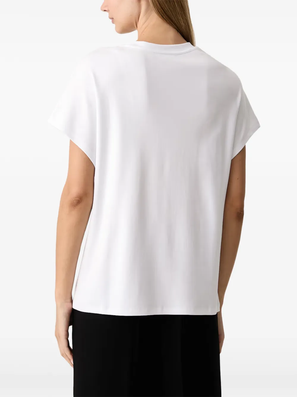 Karl Lagerfeld T-shirt met geborduurde bloemen Wit