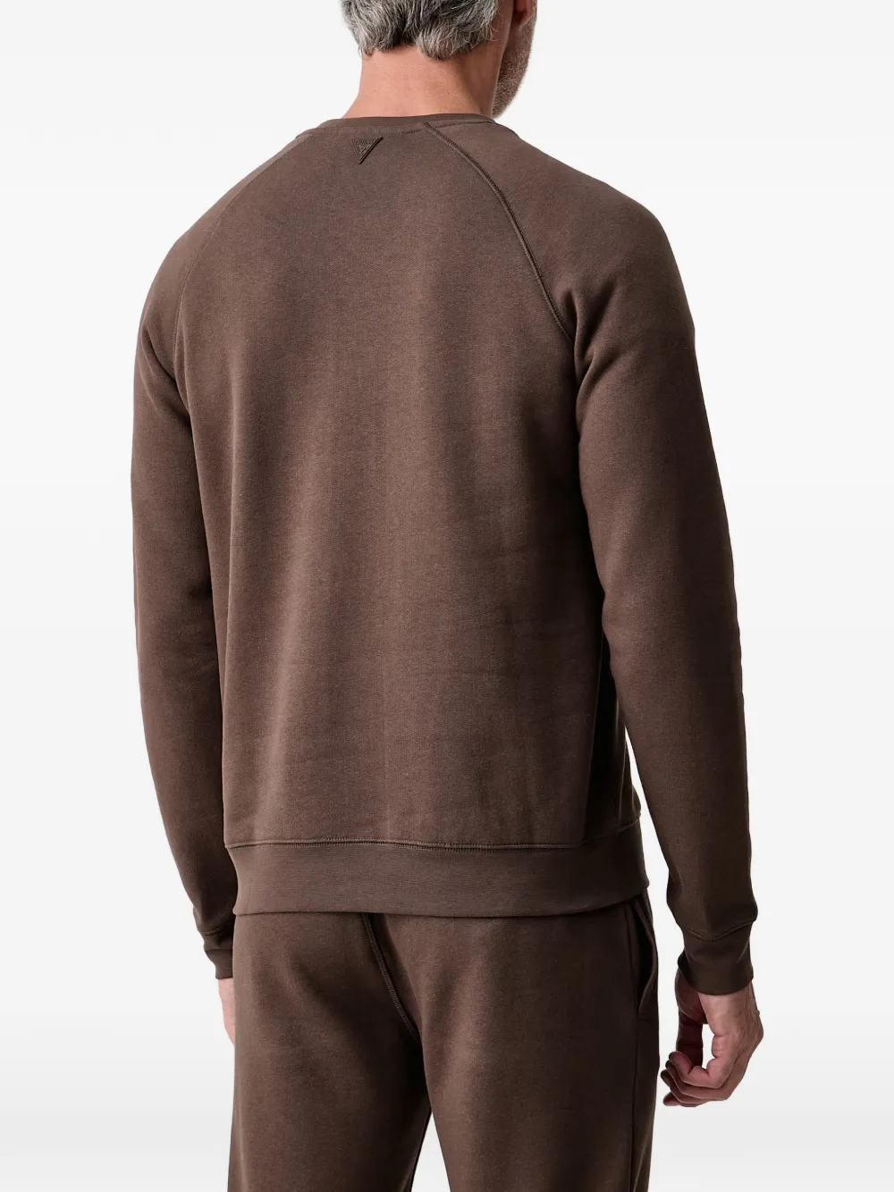 GUESS USA logo-embossed raglan-sleeve sweater Bruin