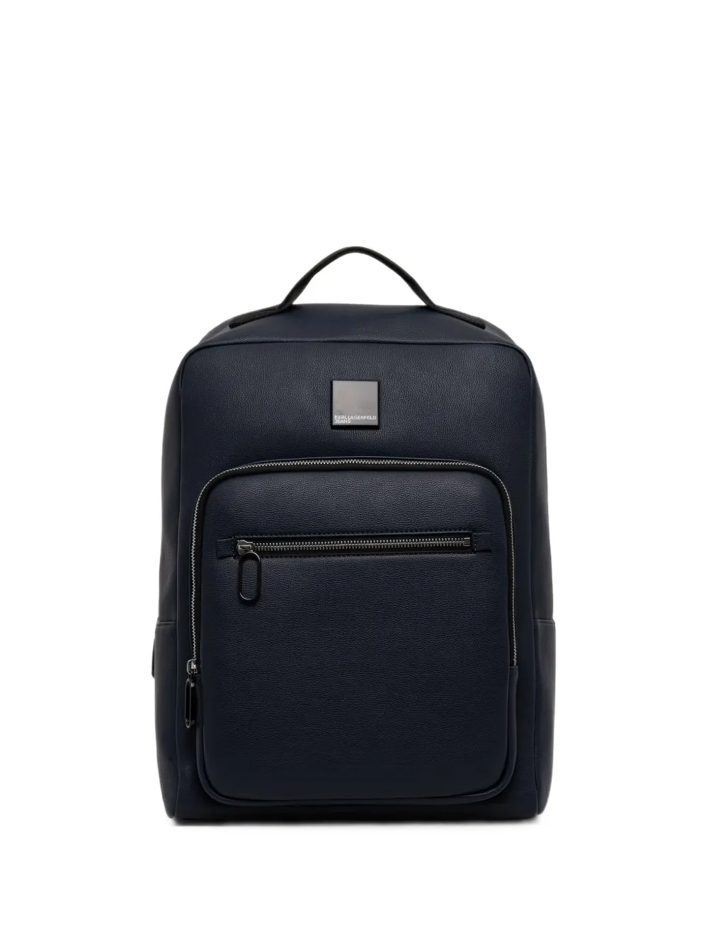Karl Lagerfeld Jeans logo-plaque pebbled backpack - Blau