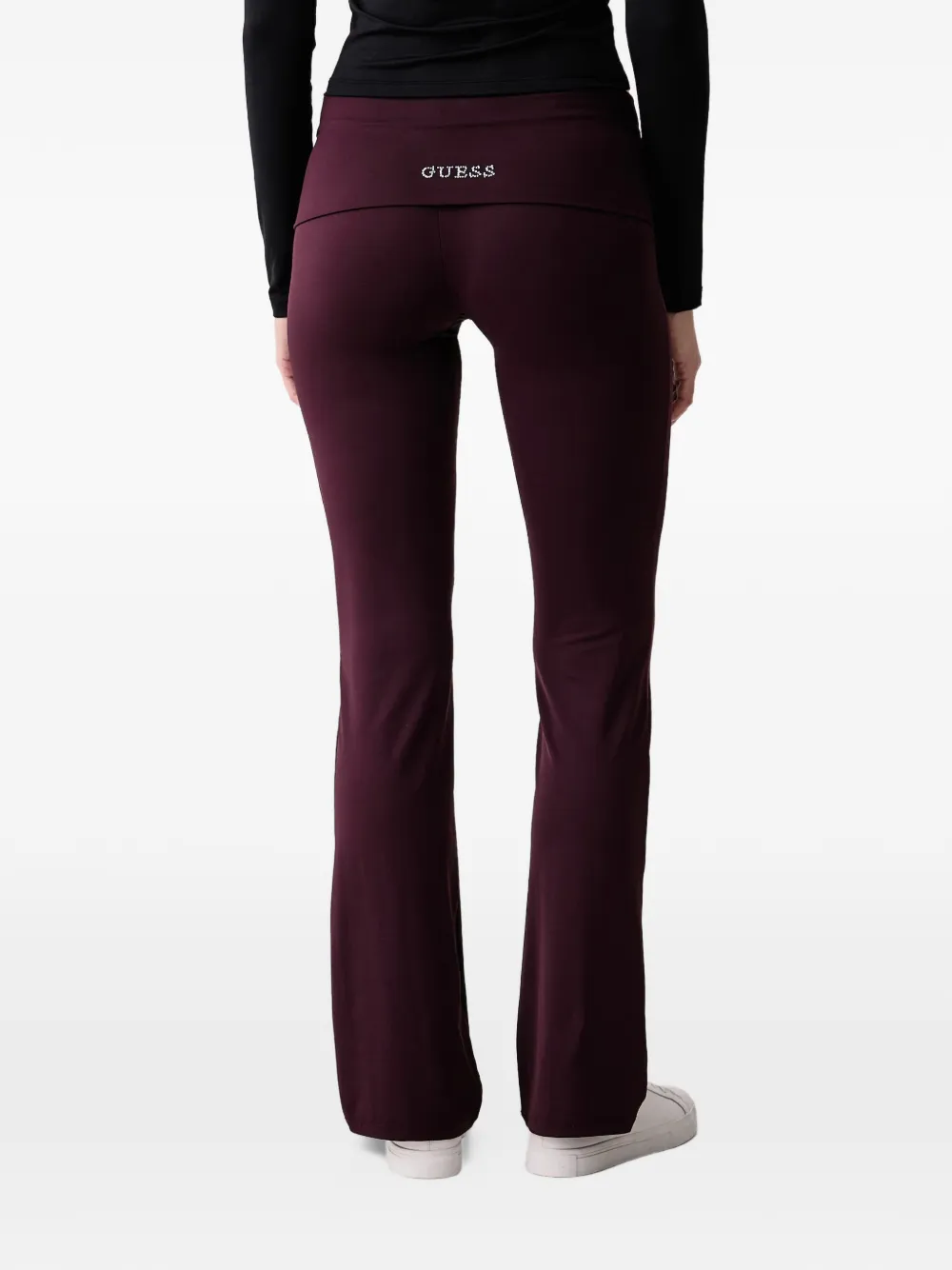 GUESS USA Lotus flared legging met straslogo Rood