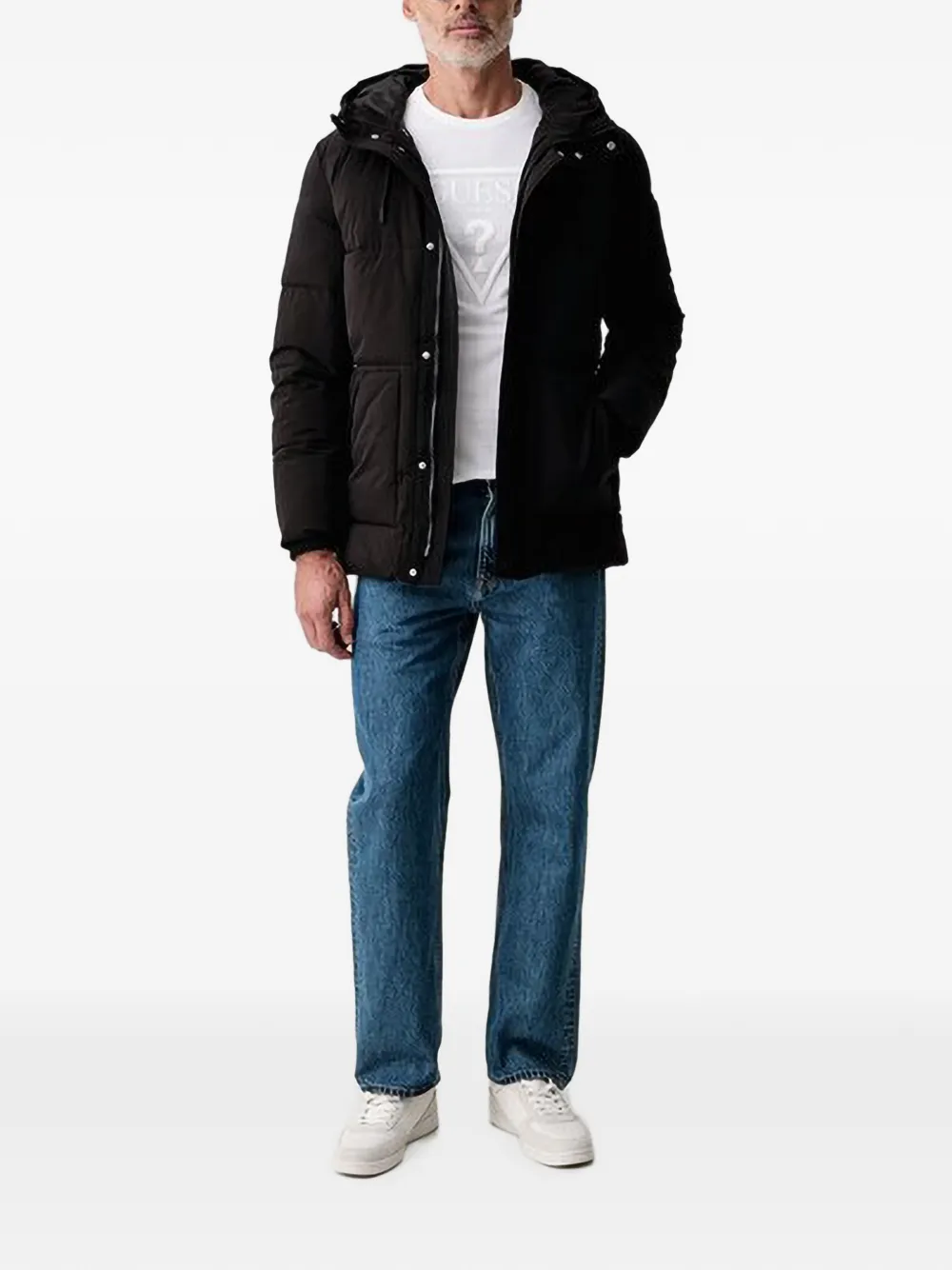 GUESS USA Gevoerd jack met capuchon Zwart