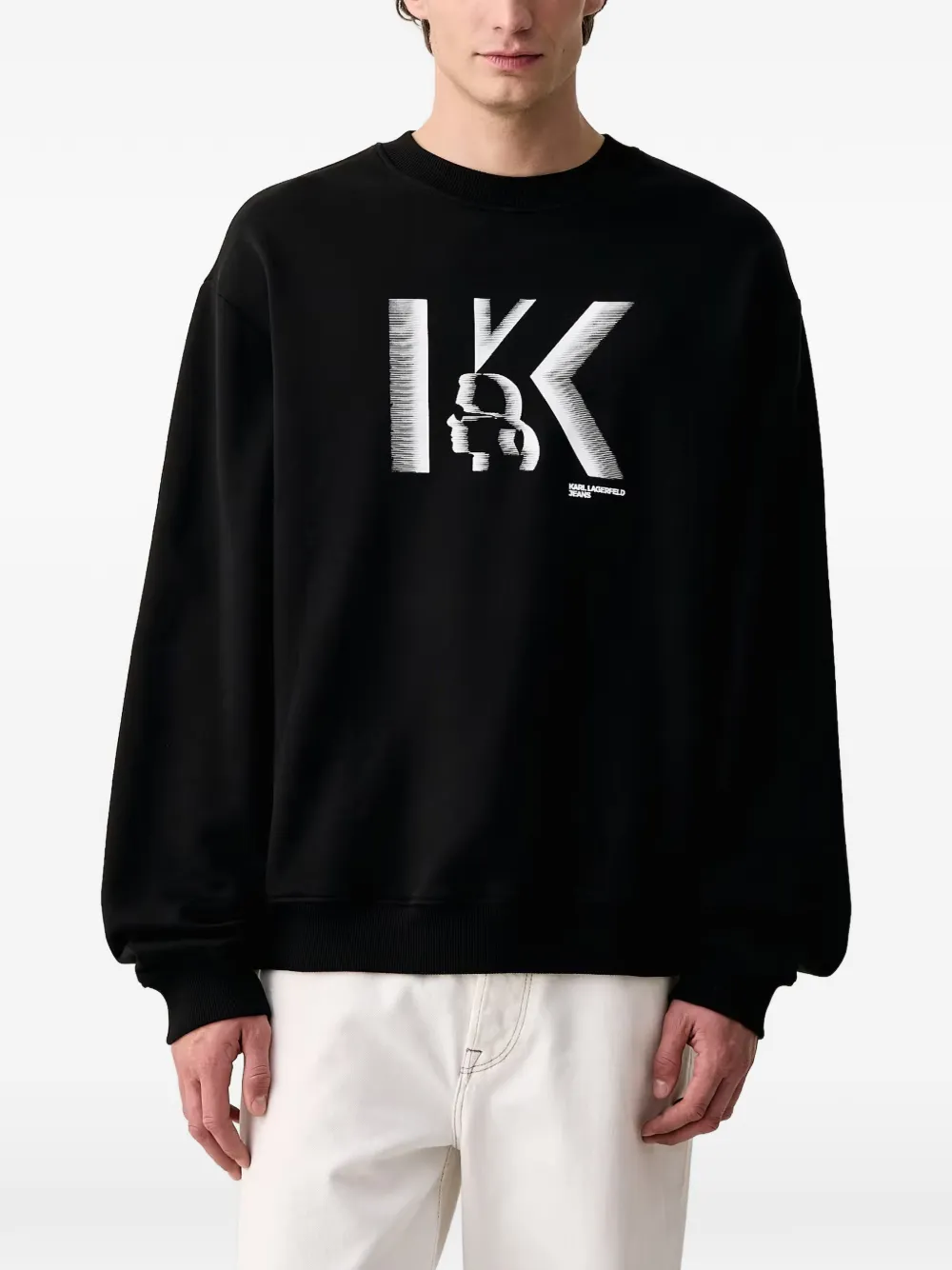 Karl Lagerfeld Jeans logo-print sweatshirt - Nero