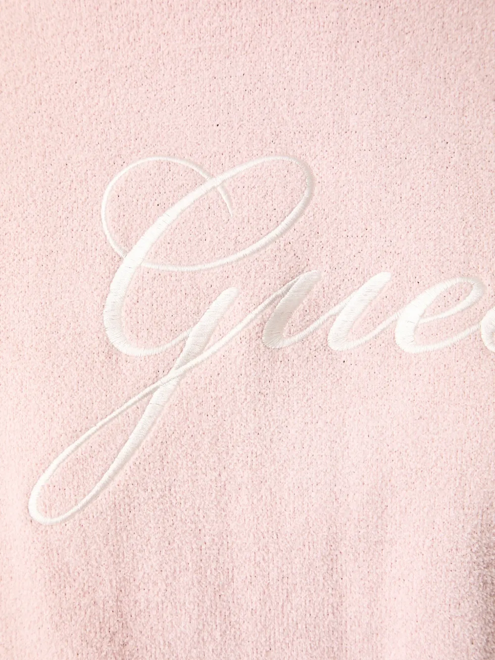 GUESS USA Aria cropped hoodie met geborduurd logo Roze