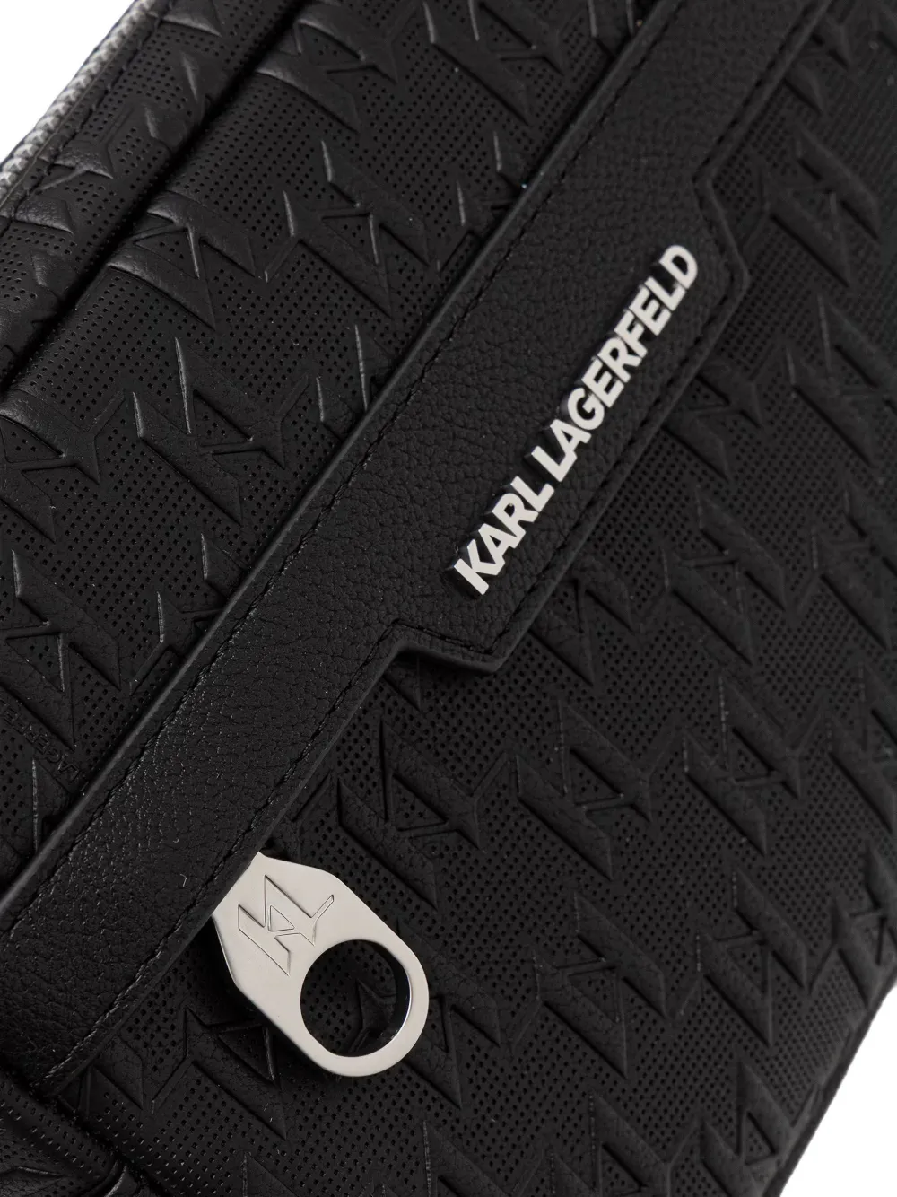Karl Lagerfeld monogram-embossed logo-plaque belt bag Zwart