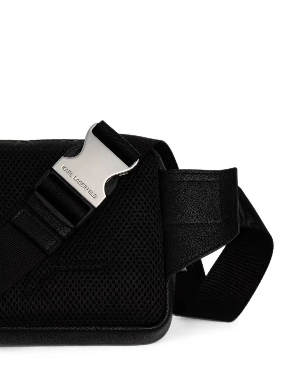 Karl Lagerfeld monogram-embossed logo-plaque belt bag Zwart
