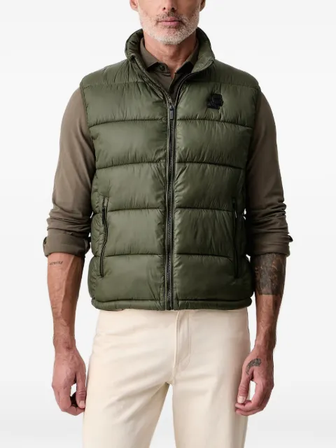 Karl Lagerfeld quilted logo-patch gilet