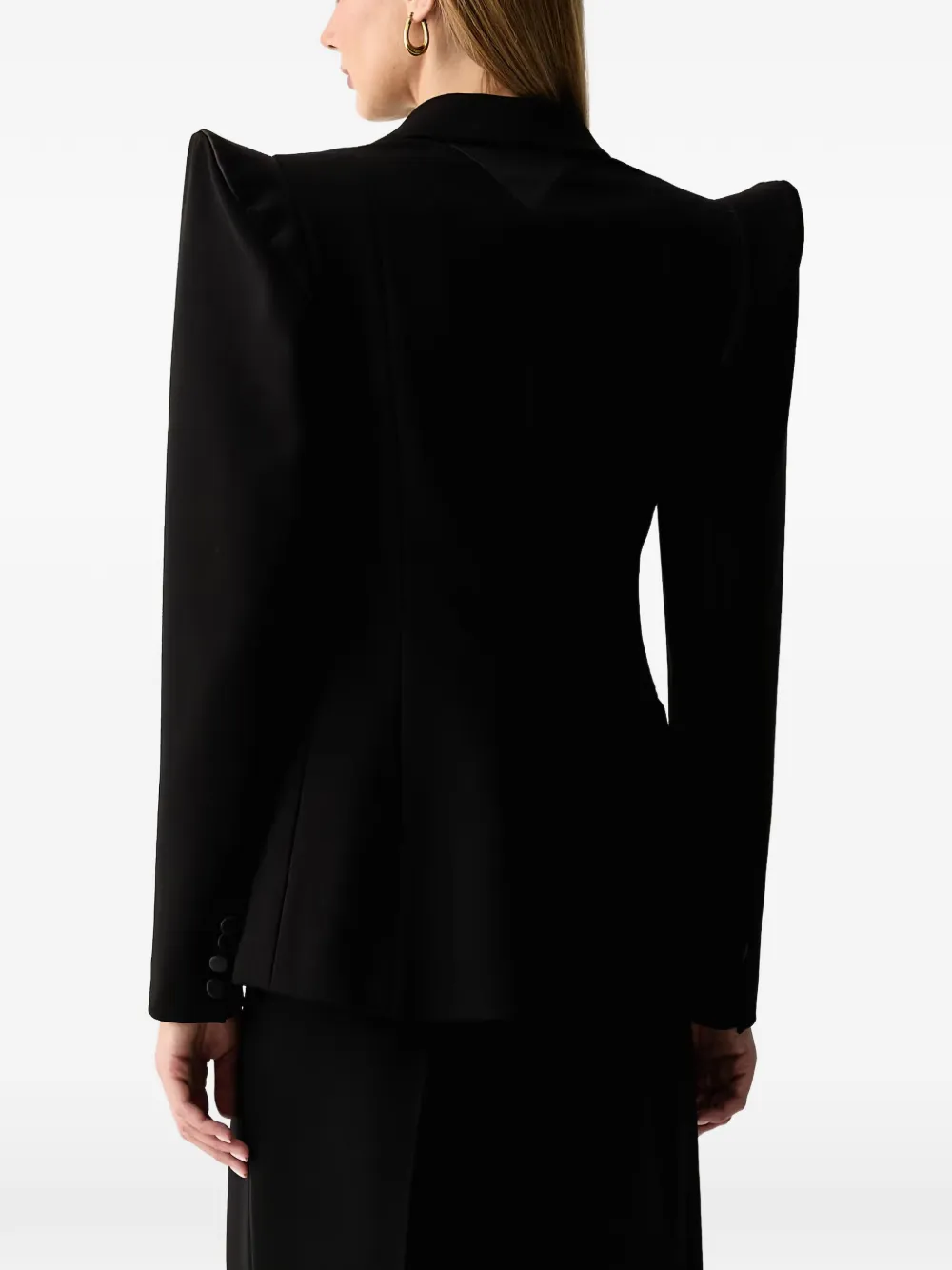 Karl Lagerfeld Blazer met gestructureerde schouders Zwart