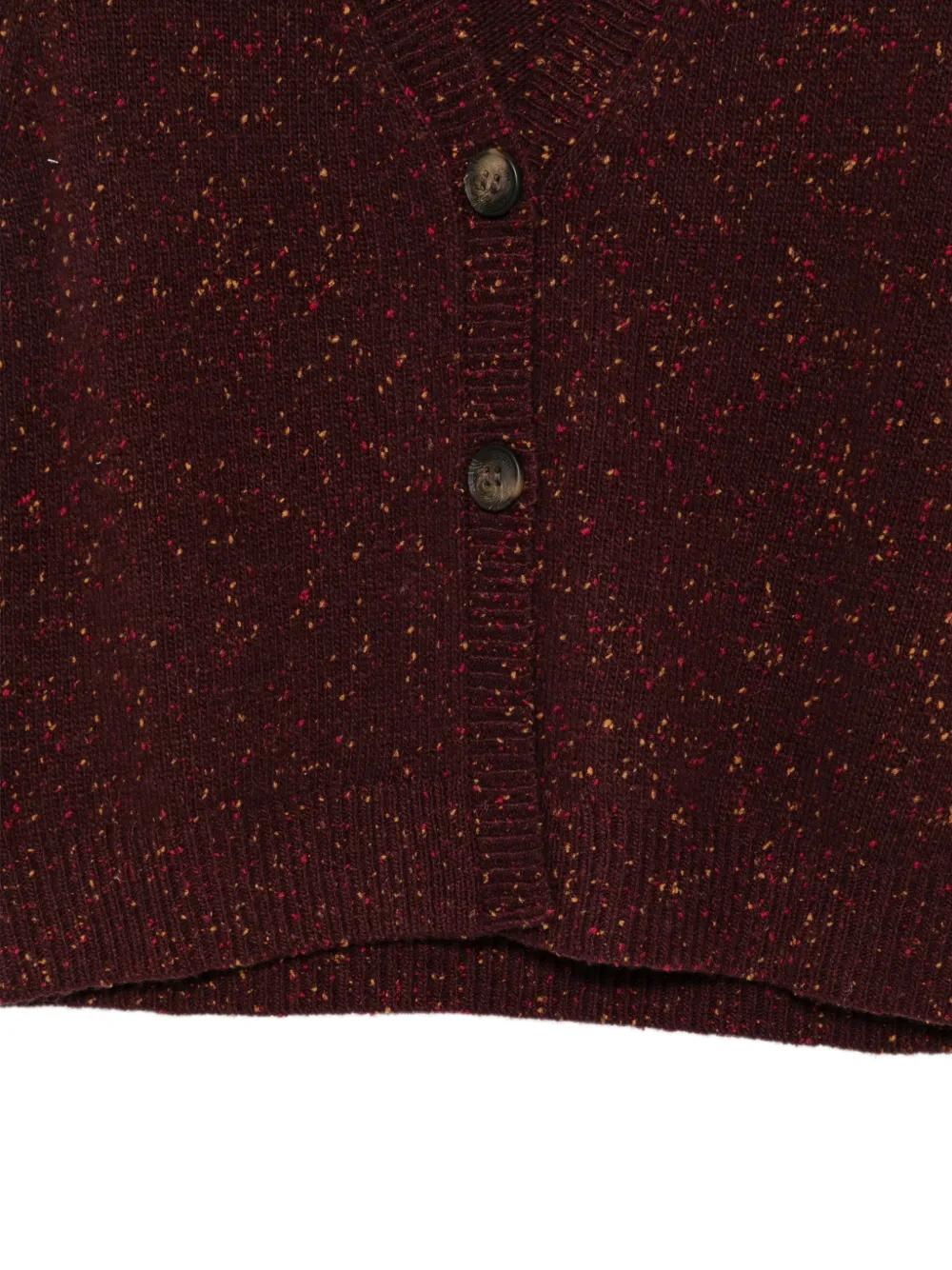 MC2 Saint Barth Carette Donegal mouwloos vest met V-hals en spikkels Rood