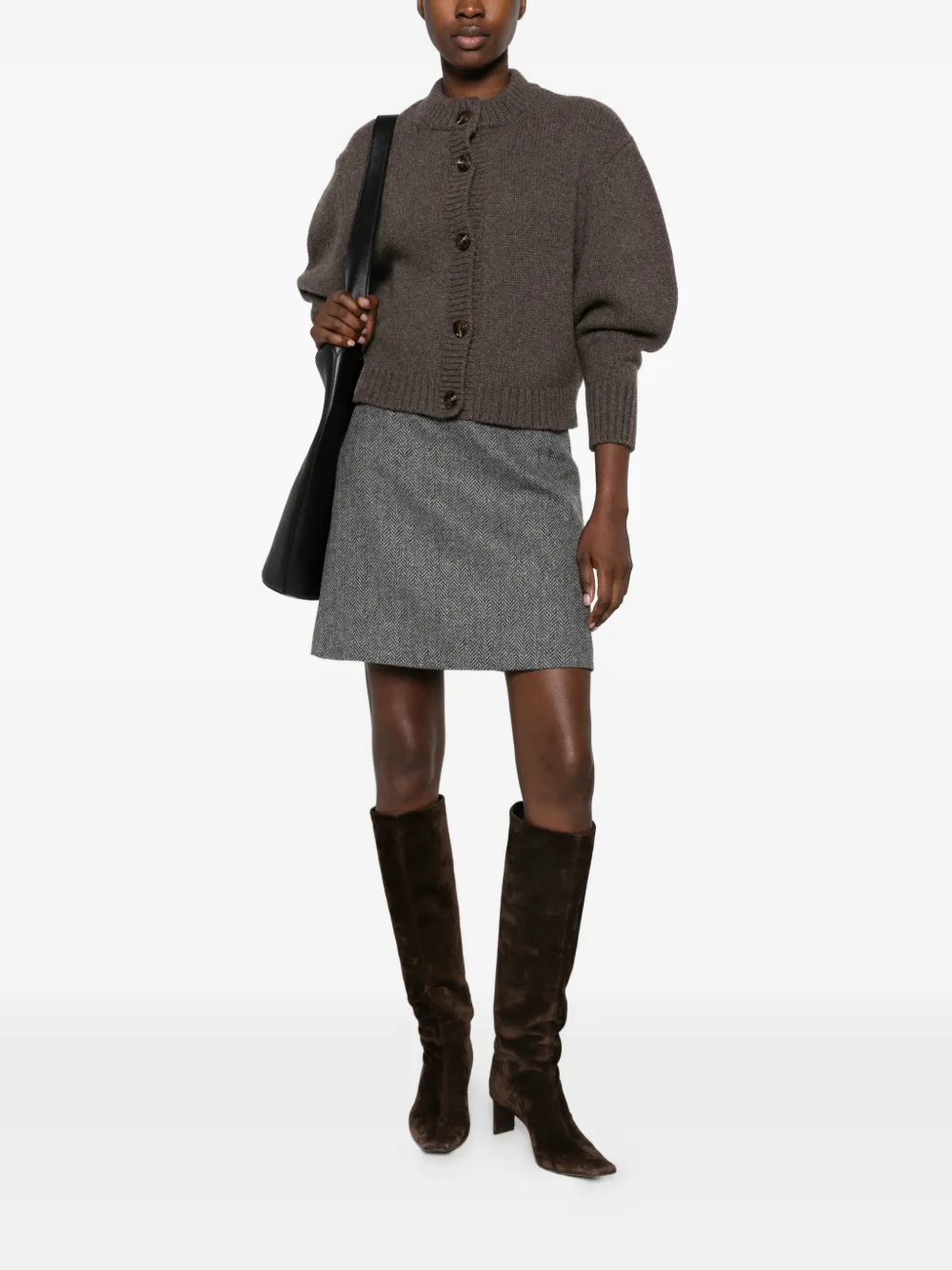 Weekend Max Mara Rok met visgraatpatroon Grijs