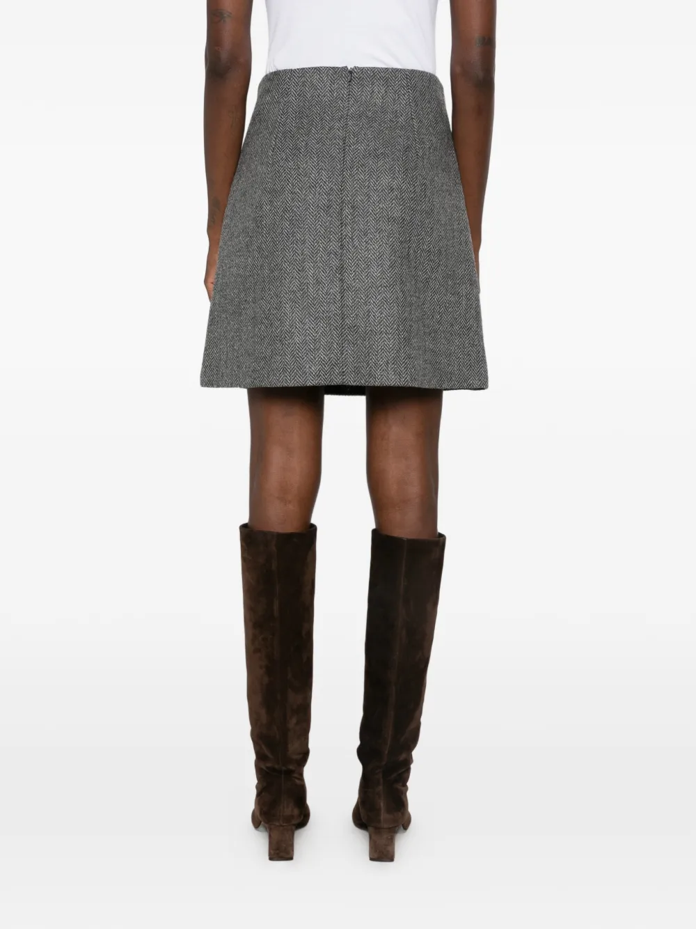 Weekend Max Mara Rok met visgraatpatroon Grijs