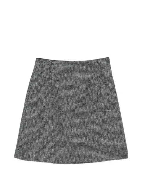 Weekend Max Mara herringbone A-line skirt