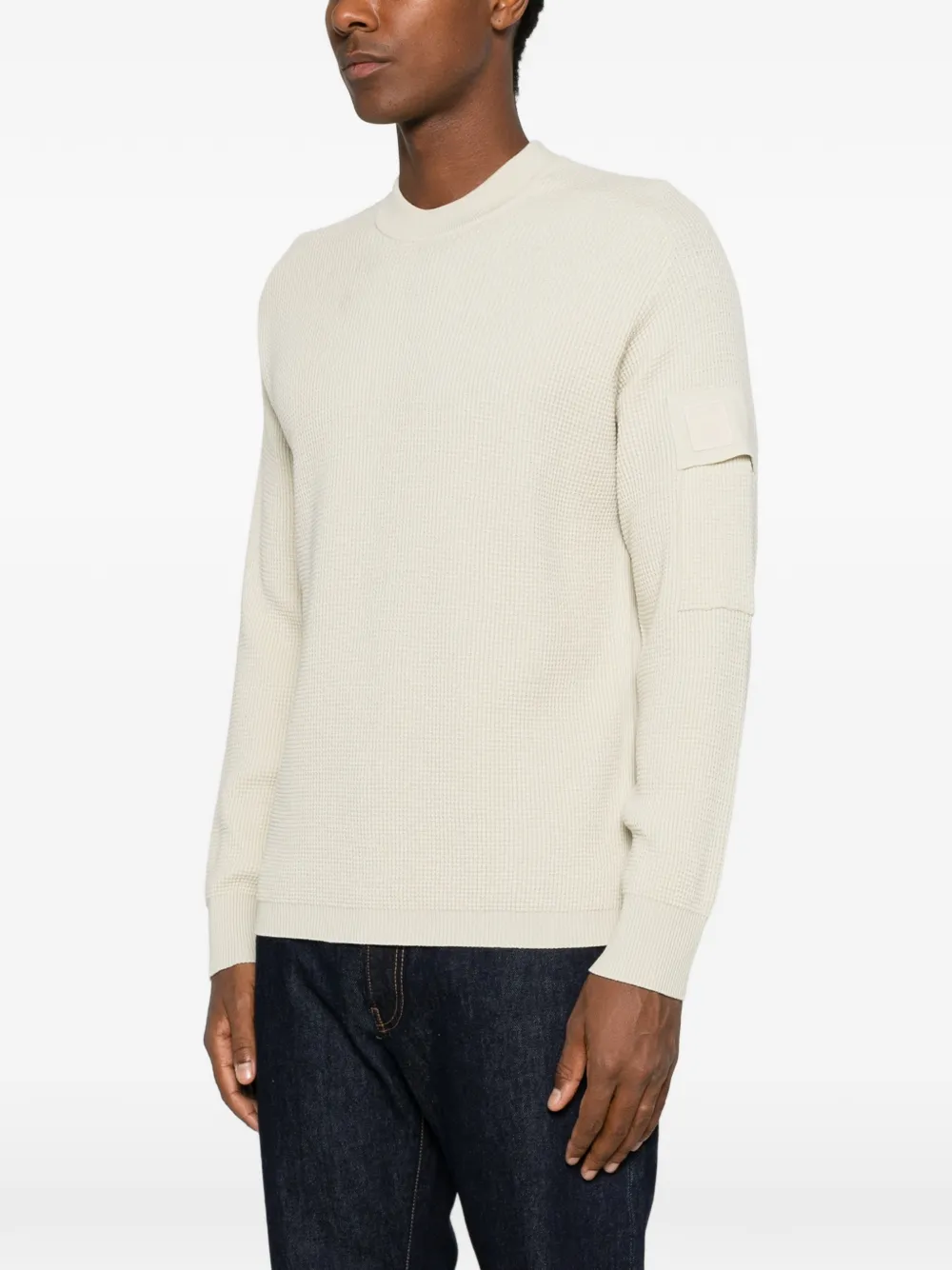 C.P. Company waffle-knit wool sweater Beige