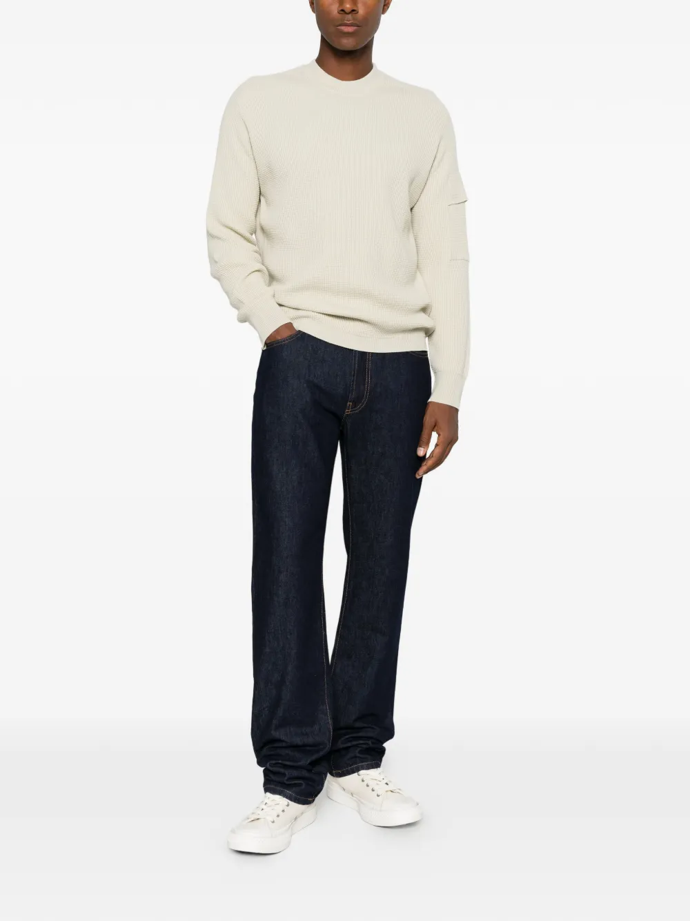 C.P. Company waffle-knit wool sweater Beige